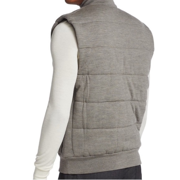 Ralph Lauren Purple Label Puffer Vest in Classic Light Grey - Picture 10 of 15
